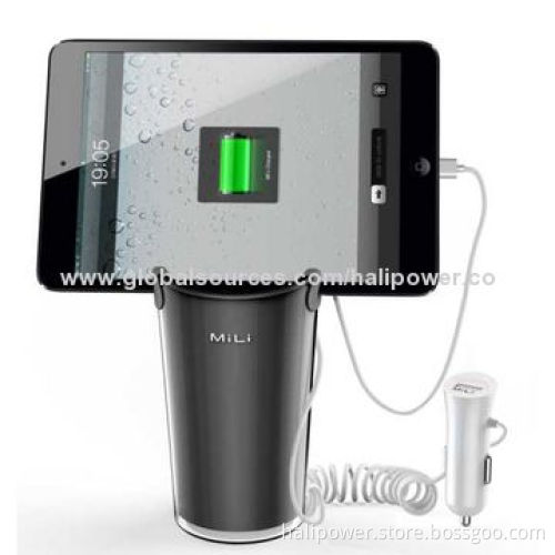 Holder Car Charger with 4 Output, 5V DC/2.4A Output